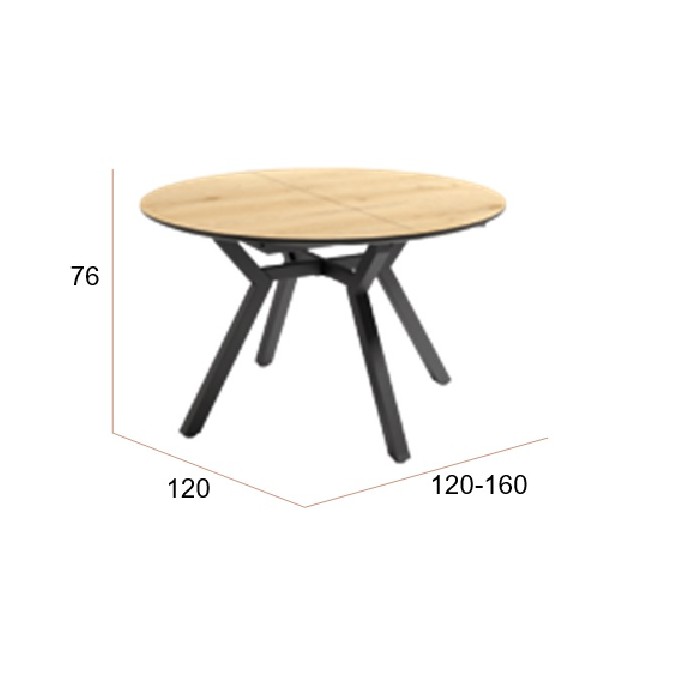 Mesa Redonda Extensible Riu Madera