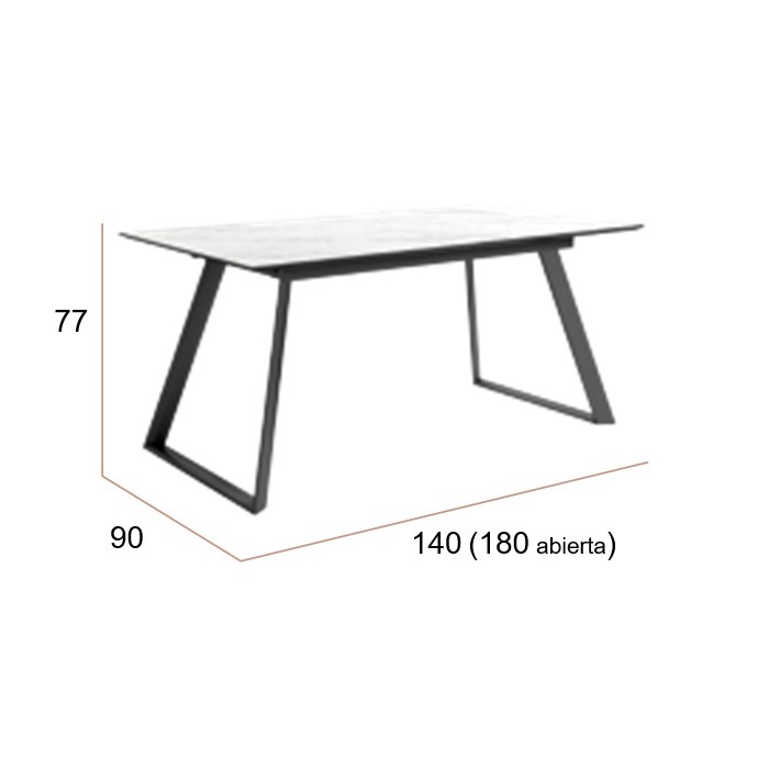 Mesa Tolix Rectangular Extensible