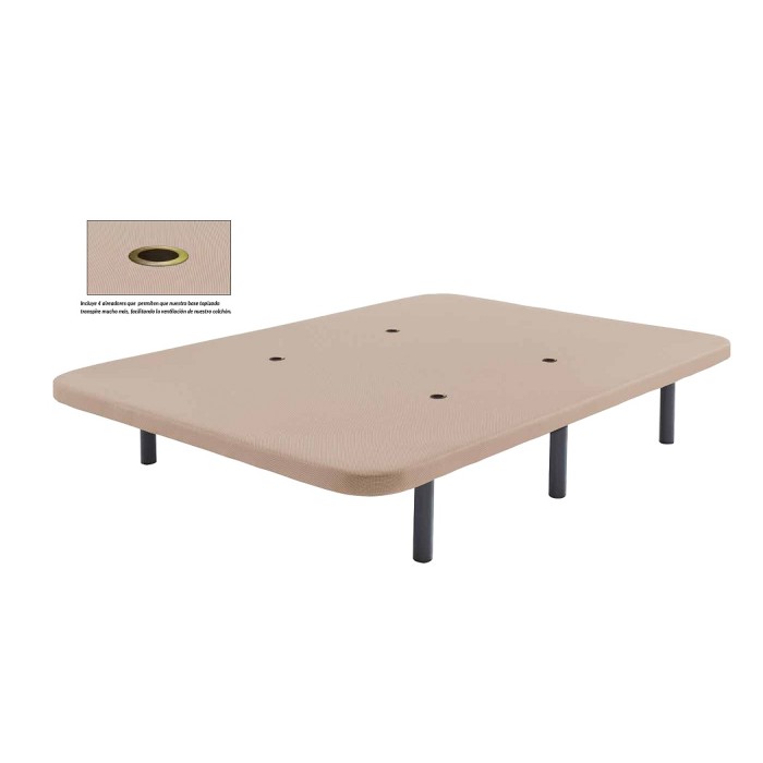 BASE TAPIZADA 150x190cm + JUEGO 6 PATAS