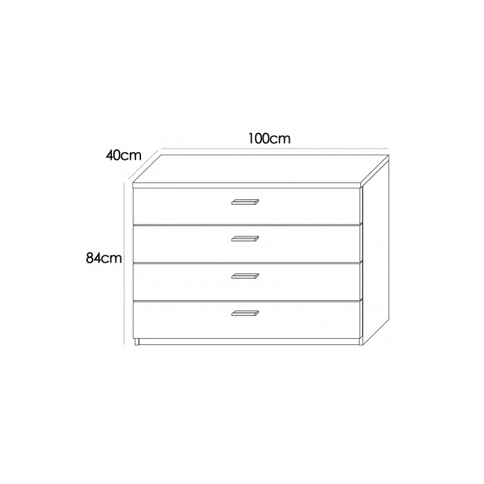 COMODA 4 CAJONES MIKA