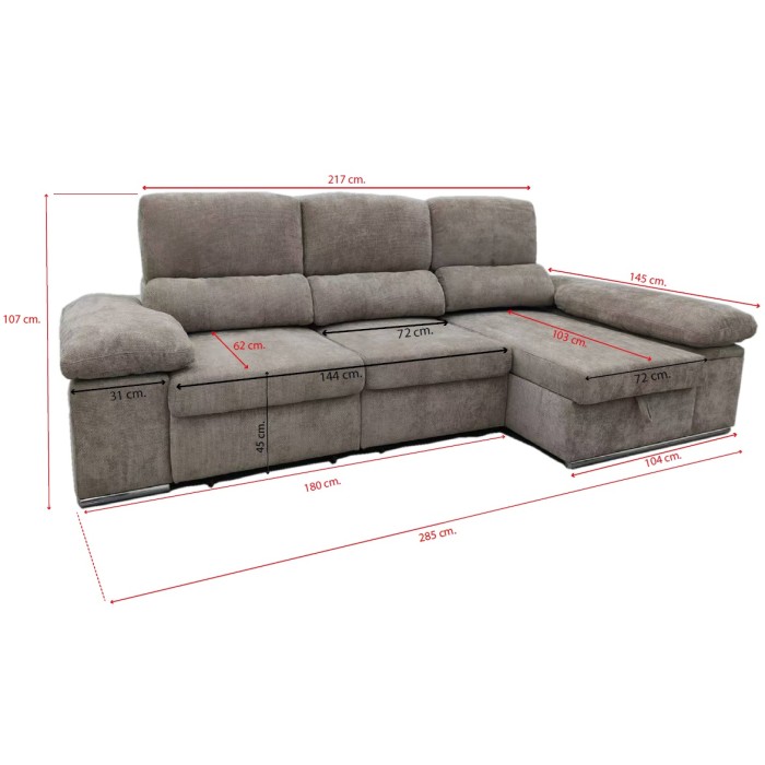 CHAISELONGUE CAMA OLMO