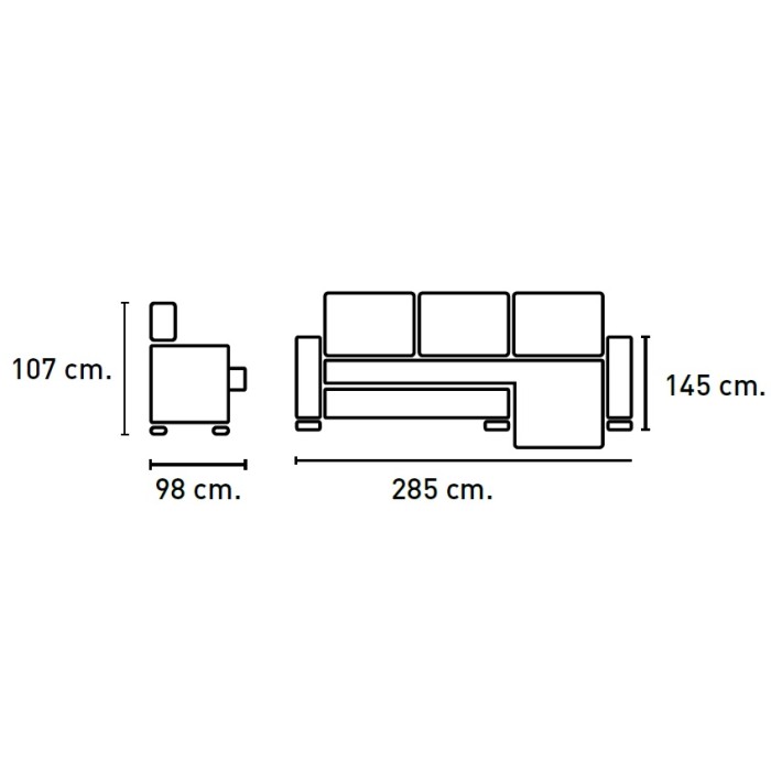 copy of CHAISELONGUE ALICANTE 280cm