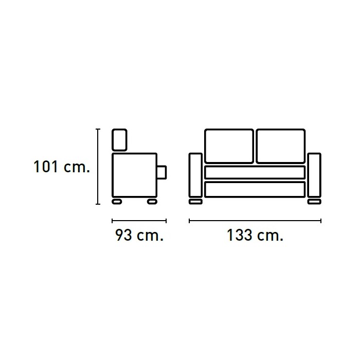 SOFA RELAX LUXOR MANUAL 2 PLAZAS