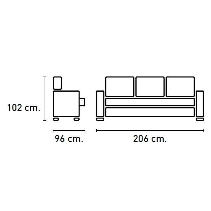 SOFA RELAX MENFIS 3 PLAZAS