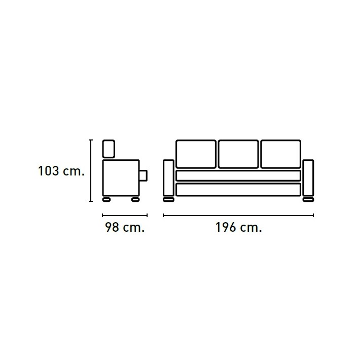 SOFA RELAX LUXOR MANUAL 3 PLAZAS