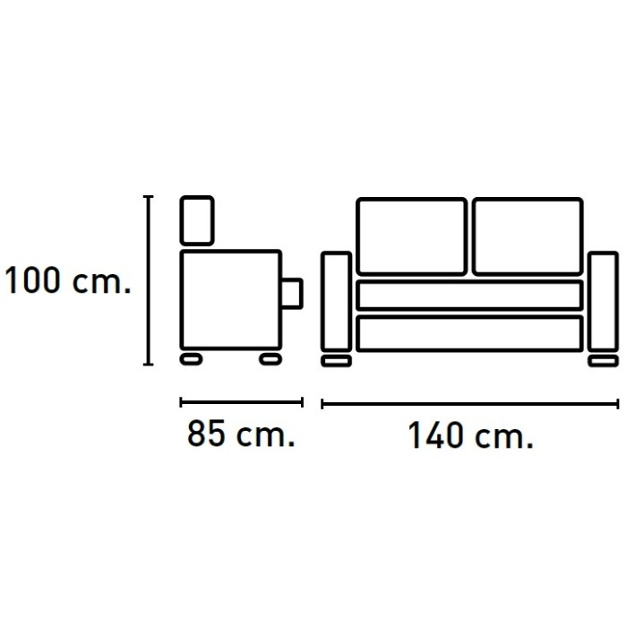 SOFÁ ÓSCAR 2 PLAZAS