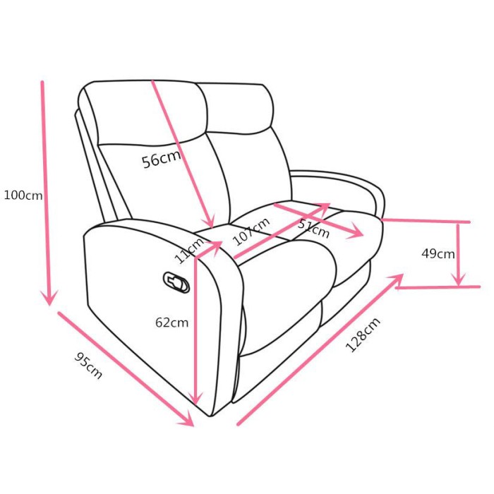 SOFA RELAX NACAR 2 PLAZAS MANUAL