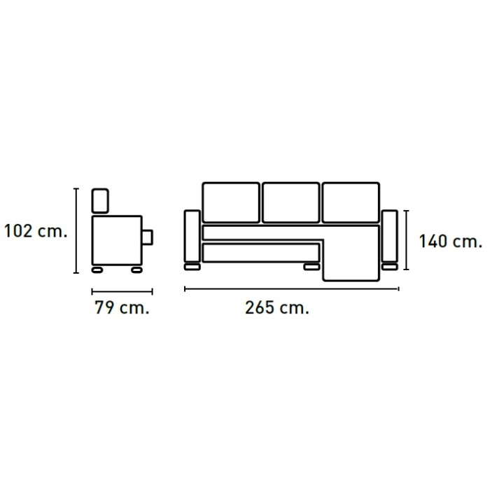 CHAISELONG RUANDA 265cm