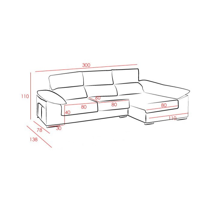 CHAISELONG FRANCIA 300cm