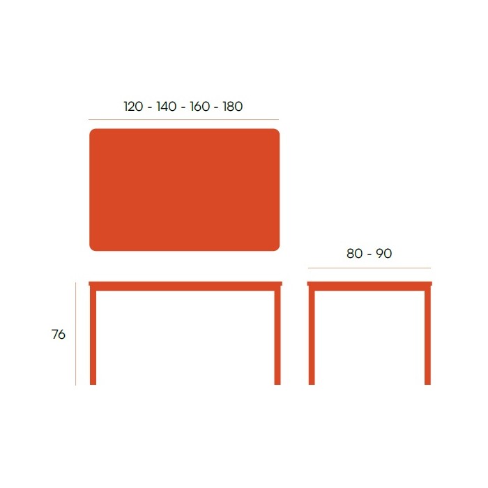 MESA RECTANGULAR FIJA ONEA