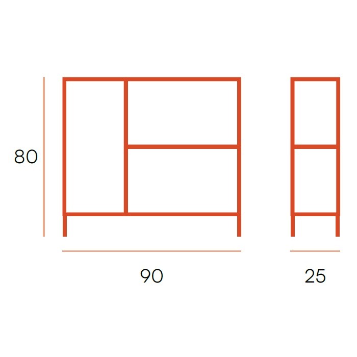 ESTANTERIA RECIBIDOR TITANIA 90X80 CM