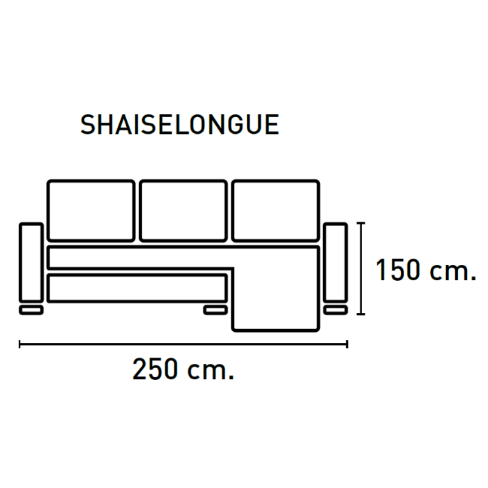 CHAISELONGUE ÓSCAR 250cm